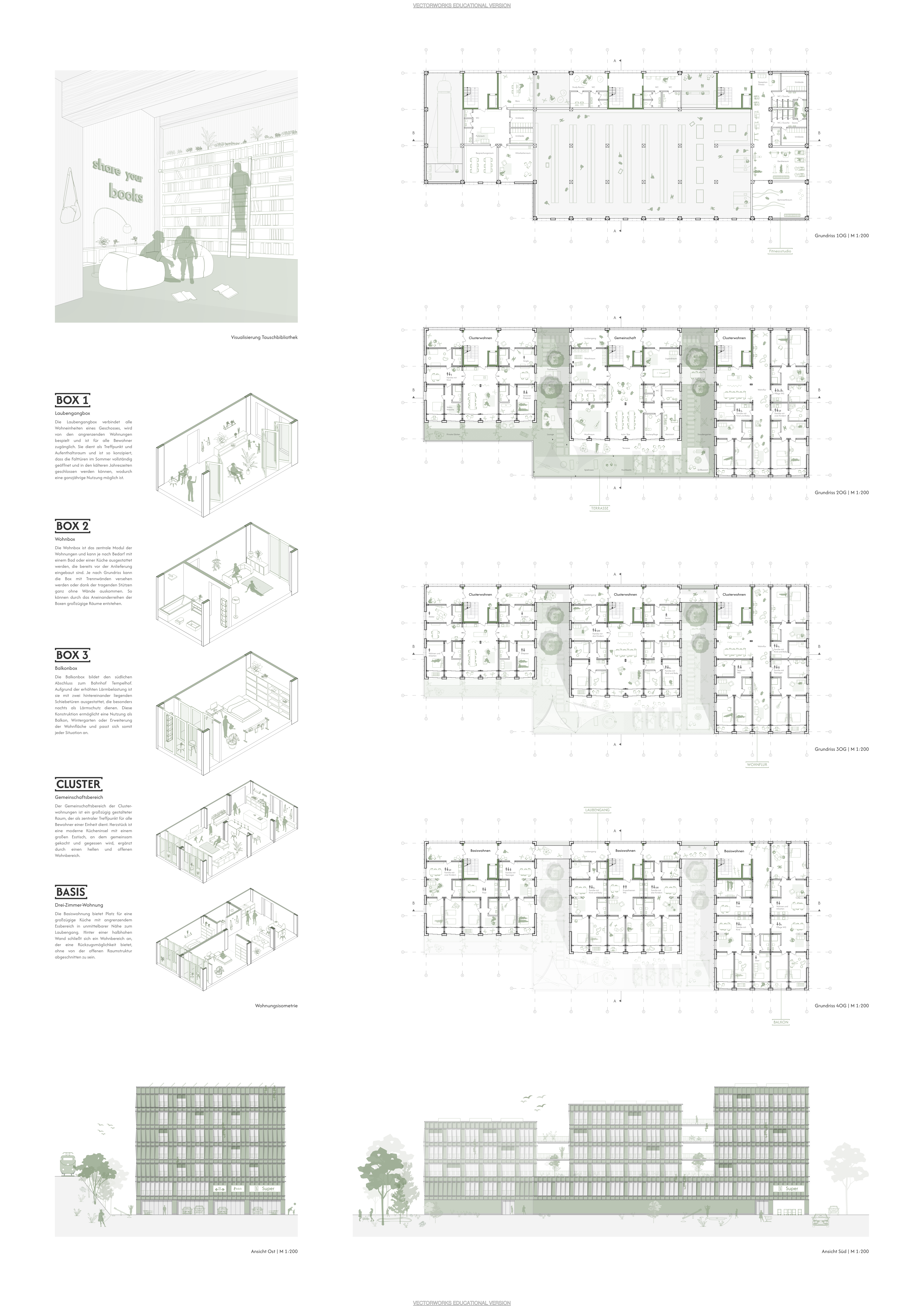 Grundrisse – EG bis 4. OG